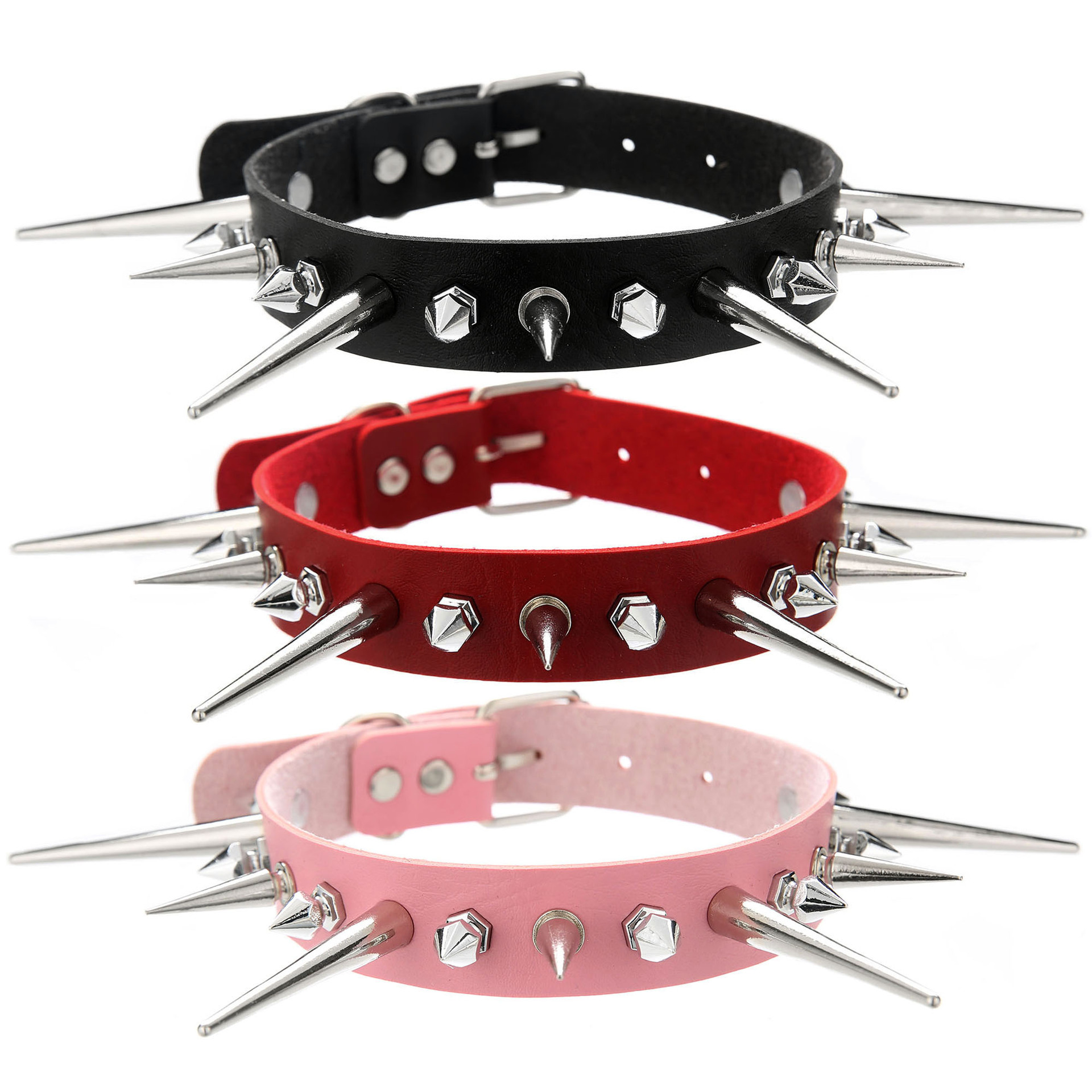 KMVEXO-Collier ras du cou en s - Goth Punk Spike Choker avis et prix