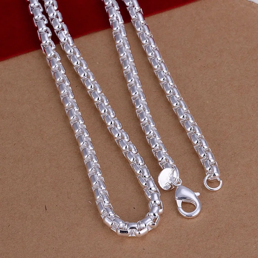 Collier en argent Sterling 45- - 925 Sterling Silver Chain Necklace Men avis et prix