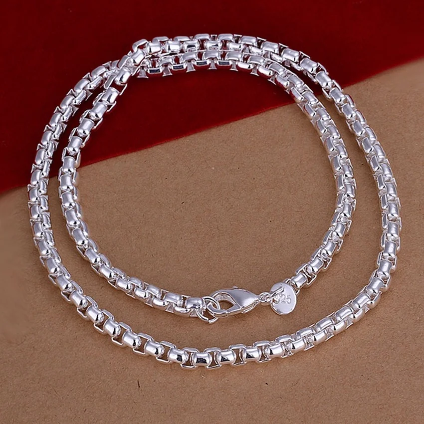 Collier en argent Sterling 45- - 925 Sterling Silver Chain Necklace Men avis et prix