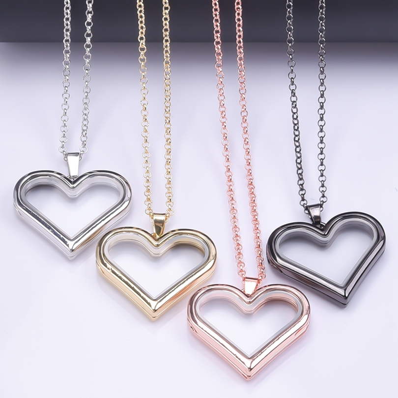 1Pc Y2K fille doux amour coeur - Heart Locket Necklace Photo avis et prix