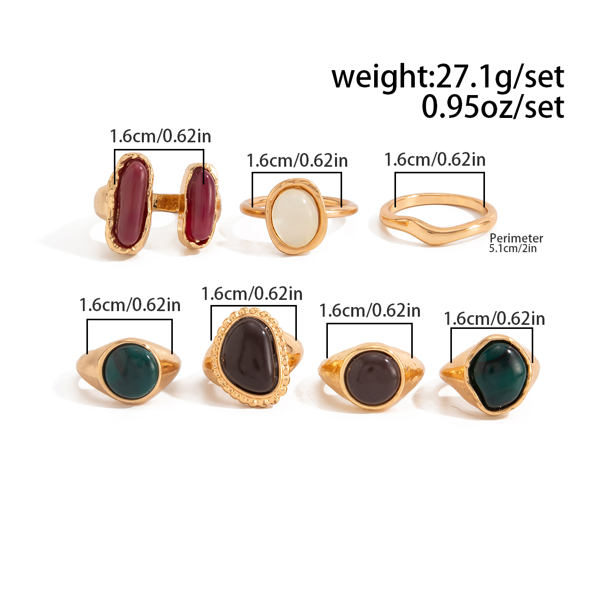 IngeSight.Z Ensemble de 7 pièc - Vintage Punk Knuckle Rings Set avis et prix
