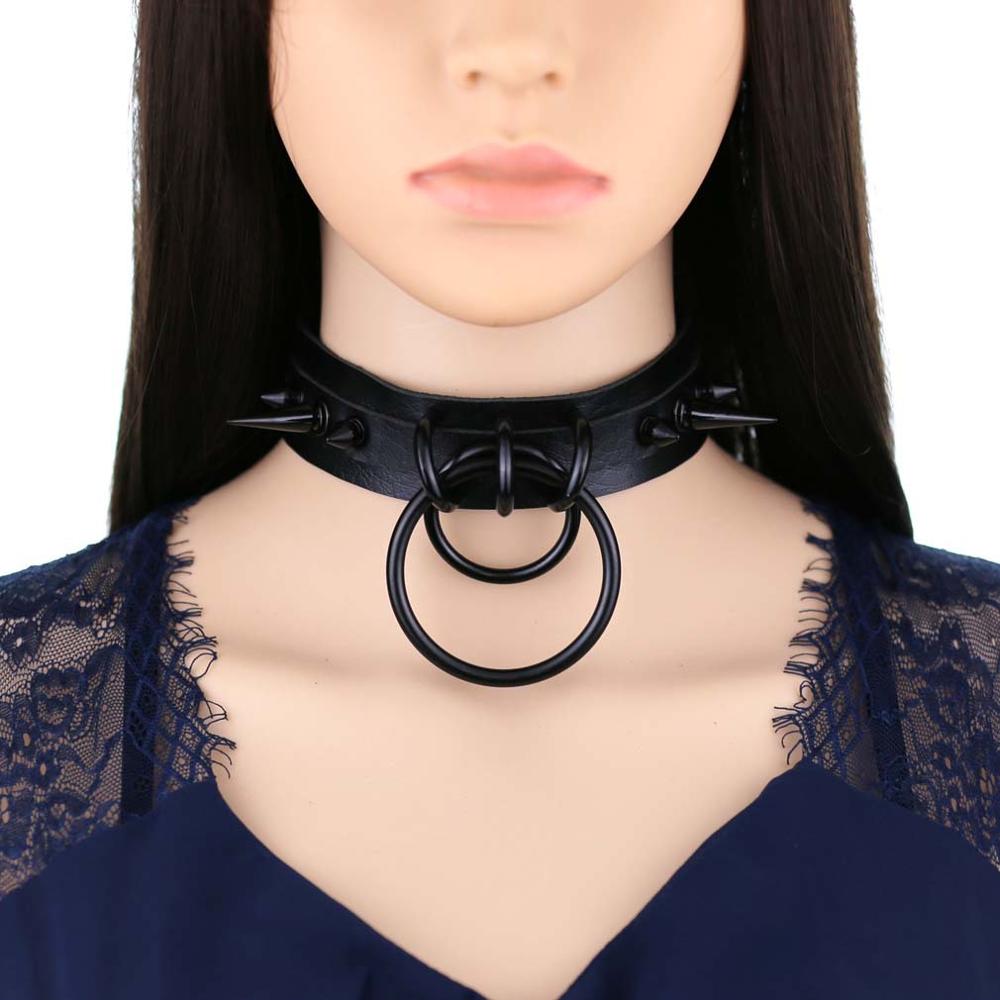 Tour de cou à pointes noires p - Goth Punk Spike Choker avis et prix
