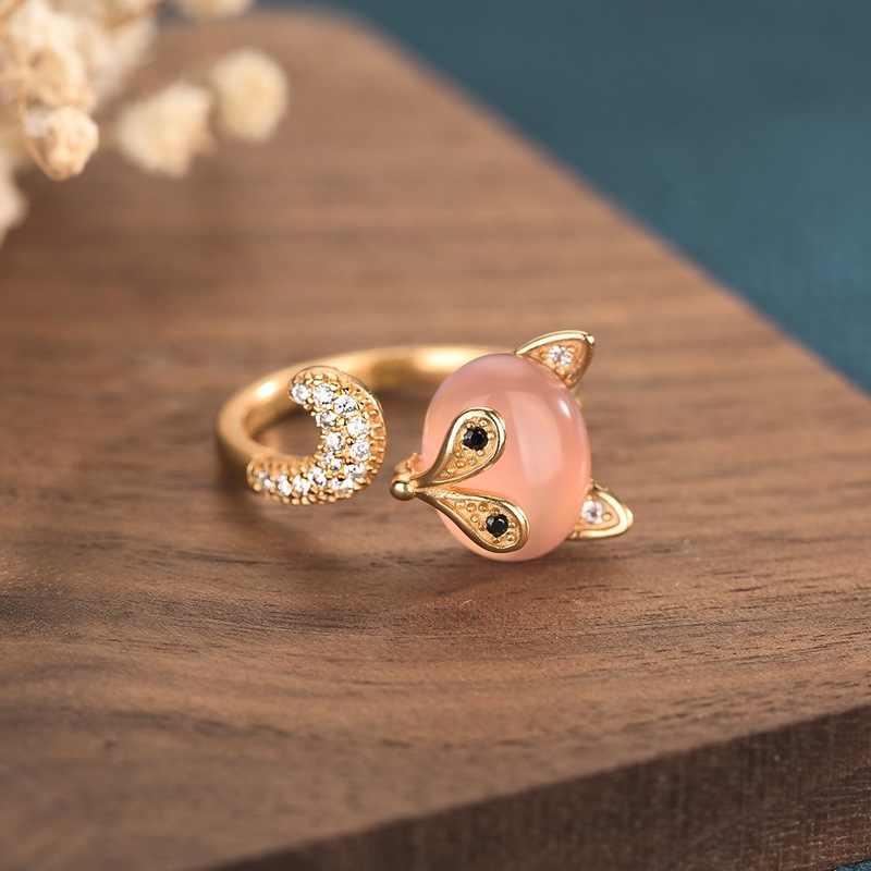 Anneaux de renard en Jade natu - Rings avis et prix