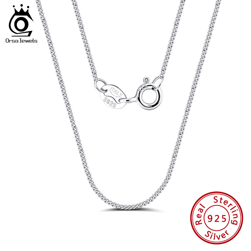 ORSA JEWELS italien 925 en arg - 925 Sterling Silver Chain Necklace Men avis et prix