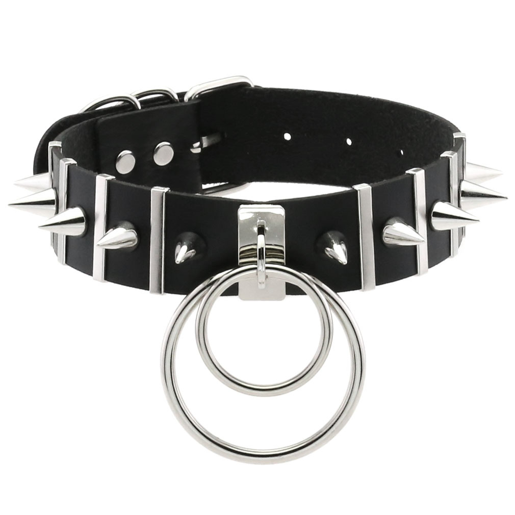 Collier Punk en métal pour fem - Goth Punk Spike Choker avis et prix