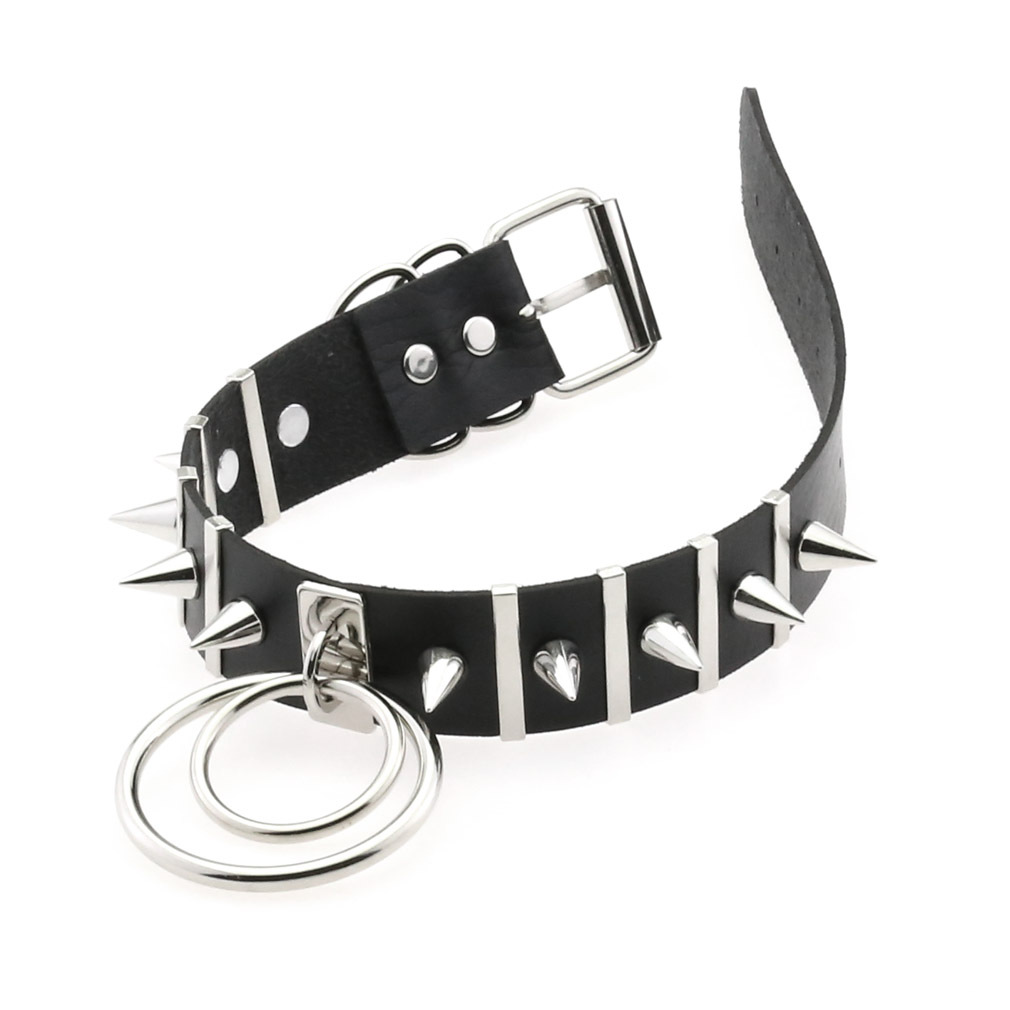 Collier Punk en métal pour fem - Goth Punk Spike Choker avis et prix