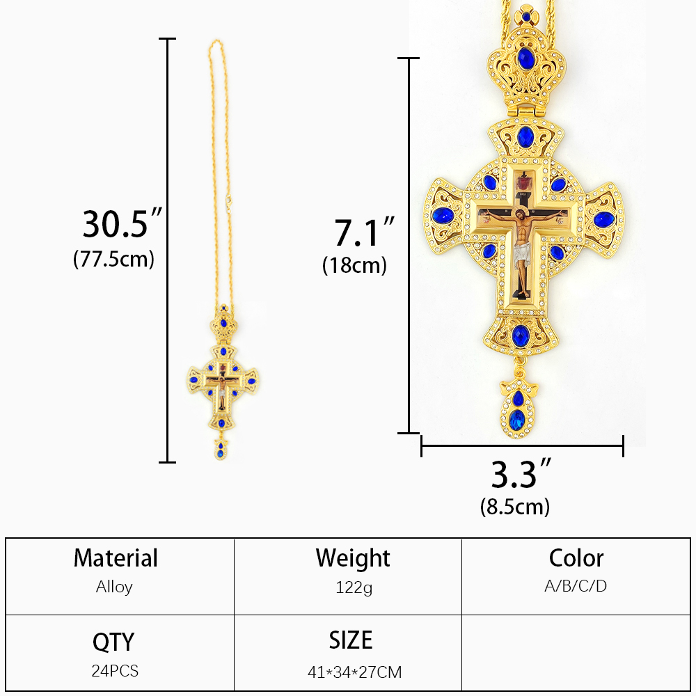 Collier croix orthodoxe byzant - Cross Pendant Necklace Gold avis et prix