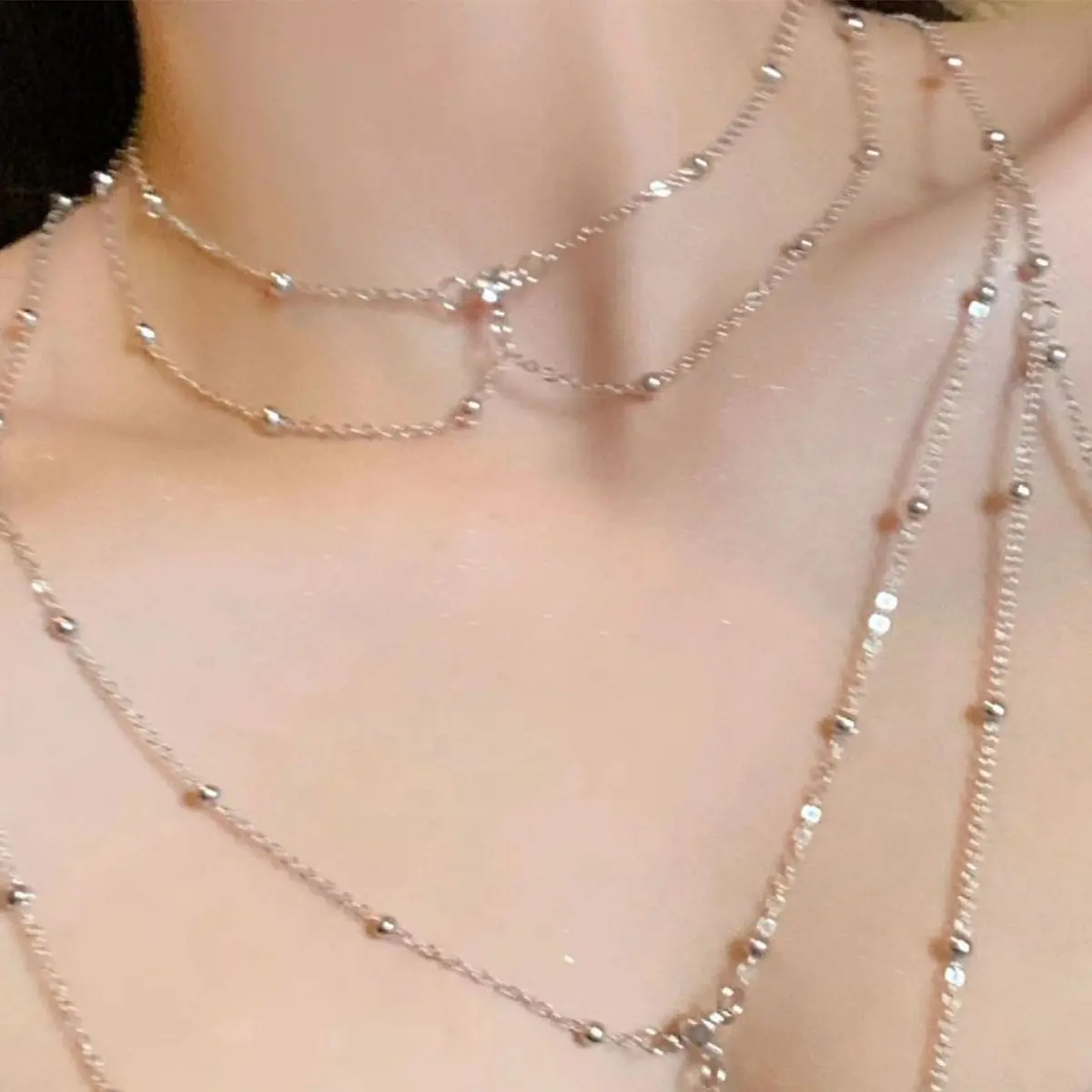 Bikini pendentif pompon biscui - Layered Pendant Necklace Aesthetic avis et prix