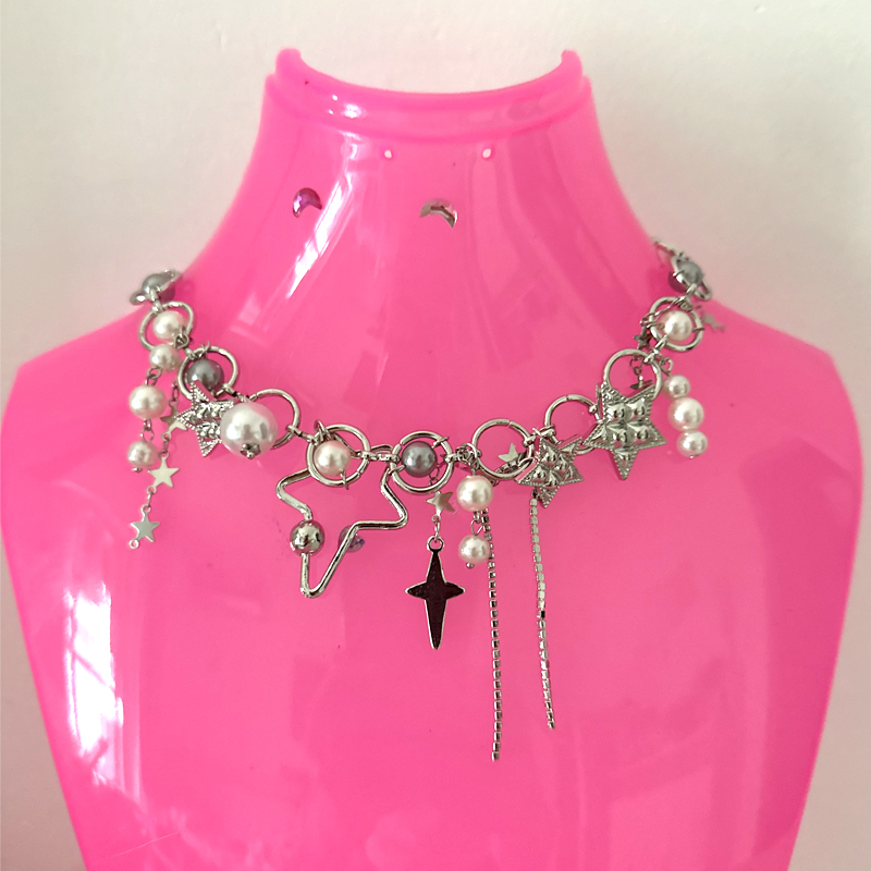 Y2K – colliers en chaînes d'ét - Pearl Choker Necklace Vintage avis et prix
