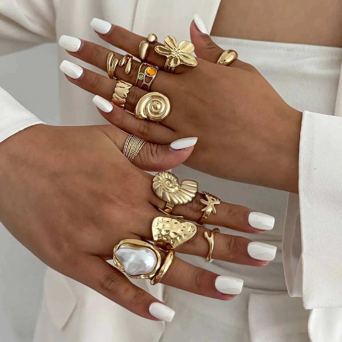 IngeSight.Z 14 pièces/ensemble - Vintage Punk Knuckle Rings Set avis et prix
