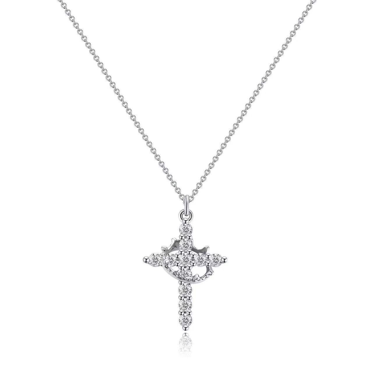 Collier pendentif croix rotati - Cross Pendant Necklace Gold avis et prix