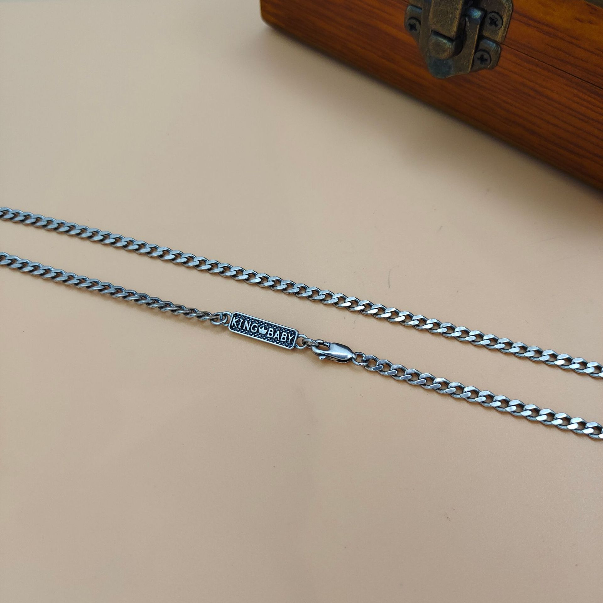 Collier tendance en argent ste - 925 Sterling Silver Chain Necklace Men avis et prix