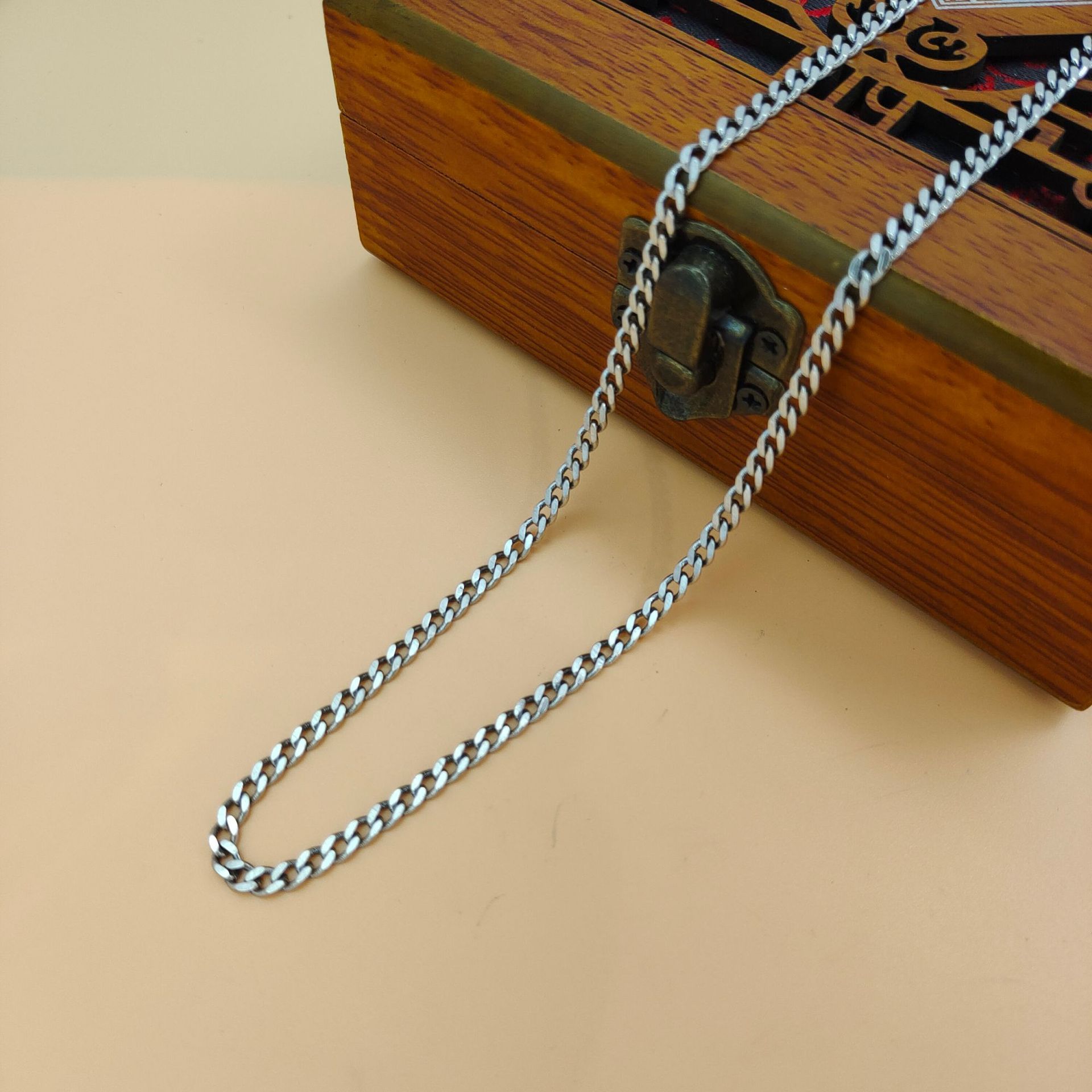 Collier tendance en argent ste - 925 Sterling Silver Chain Necklace Men avis et prix