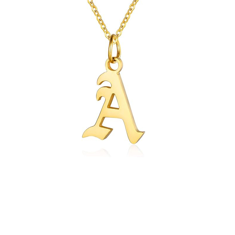 Colliers avec lettres pour fem - Initial Letter Necklace 18K Gold avis et prix