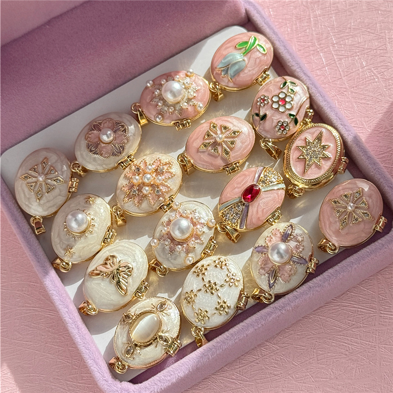 HangZhi émail romantique rose  - Heart Locket Necklace Photo avis et prix