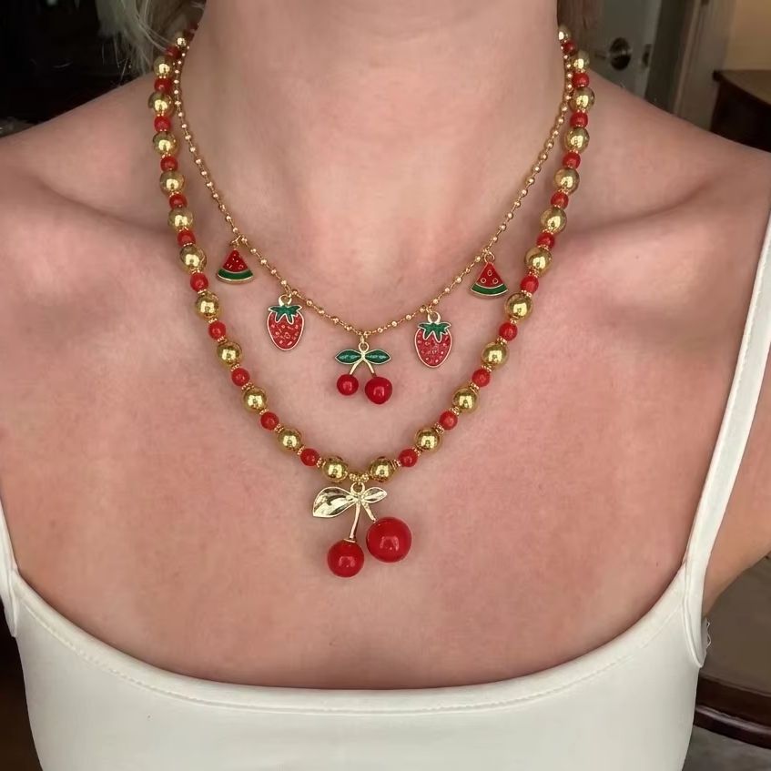 Collier pendentif en forme de  - Layered Pendant Necklace Aesthetic avis et prix
